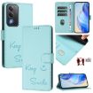 OPPO A5 5G Mint Green RFID Leather Phone Case - Global Smile Design - 1