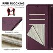 OPPO A5x 5G/4G Violet RFID Leather Embossed Phone Case - 6