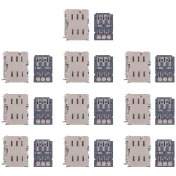 10pcs Original SIM Card Reader for Galaxy S21 Ultra SM-G998 - 1