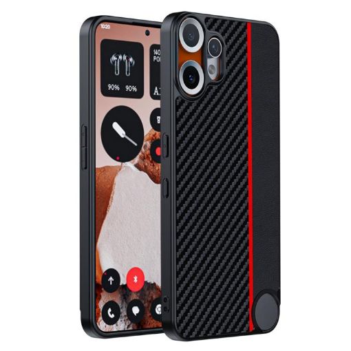 Nothing CMF Phone 2 Pro Ultra-thin Carbon Fiber Case (Black Red) - 1