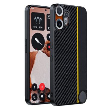 CMF Phone 2 Pro Ultra-thin Black Yellow Carbon Fiber Case - 1