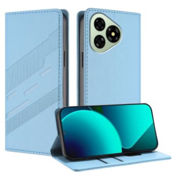 Ulefone Note 19 Light Blue Retro Leather Wallet Phone Case - 1