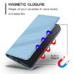 Ulefone Note 19 Light Blue Retro Leather Wallet Phone Case - 5