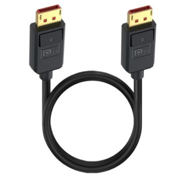 DP2.1 to DP2.1 52Gbps 16K DisplayPort Extension Cable 50cm Black - 1