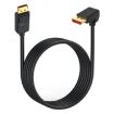 3m DP2.1 Down Elbow DisplayPort Adapter 52Gbps 16K 30Hz (Black) - 1