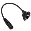 30cm XLR 5 Pin Male to RJ45 Female Audio Cable (Black) - 2