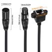 XLR 5 Pin Female to RJ45 Female Audio Cable, 30cm (Black) - 4