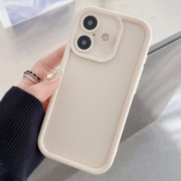 iPhone 16 TPU Shockproof Frosted Phone Case - White - 1
