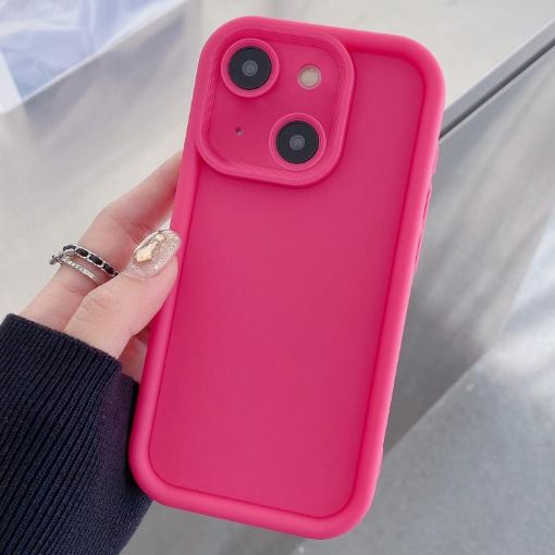 iPhone 15 Shockproof TPU Case - Rose Red Frosted Precise Fit - 1