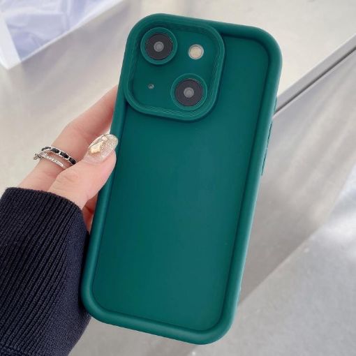 iPhone 15 Deep Blue Shockproof Frosted TPU Phone Case - 1