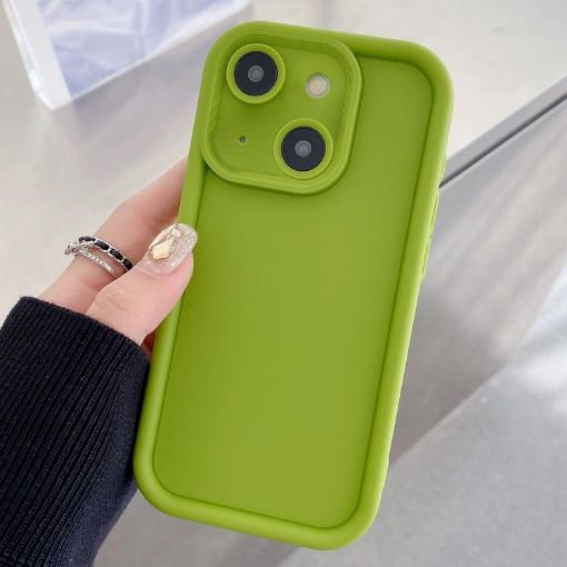 iPhone 14 Plus Shockproof Frosted TPU Case - Fluorescent Green - 1