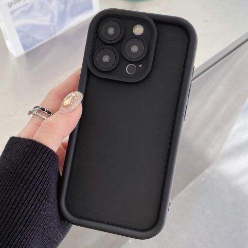iPhone 14 Pro Max Black Shockproof TPU Frosted Case - 1