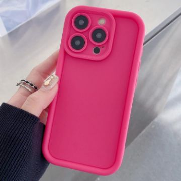 iPhone 12 Pro Shockproof TPU Case in Rose Red with Precise Hole - 1