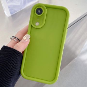 iPhone XR Shockproof TPU Case - Frosted, Precise Hole, Fluorescent Green - 1