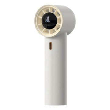 HX-F368 Handheld Fan  Smart Digital Display, High Speed (White) - 1