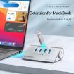ORICO M3CU2-G2 4-in-1 Type-C Dock: Dual USB & Type-C Ports (Silver) - 3