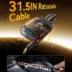JOYROOM JR-CCL07 3 in 1 Retractable Car Charger - Dark Gray - 5
