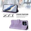 Ulefone Note 16 Pro Retro Leather Case, Line Splicing Buckle, Purple - 4