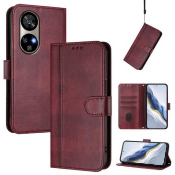 Ulefone Note 17 Pro Retro Leather Phone Case in Wine Red - 1