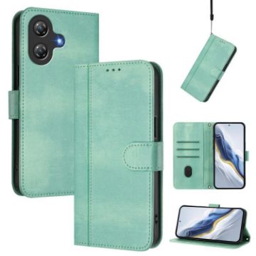Ulefone Note 21 Retro Leather Phone Case, Mint Green, Buckle Design - 1