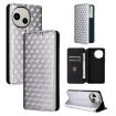 Sharp Aquos R10/R9 Flip Leather Case, Cubic Grid Texture, Silver - 1