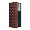 Sharp Aquos R10/R9 Brown Flip Leather Case with Grid Texture - 6