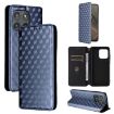 Motorola Edge 5G 2025 Blue Cubic Grid Leather Flip Phone Case - 1