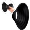 Universal Black Silicone Lens Hood, 30-50mm Size - 2