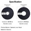 Black 50-70mm Universal Silicone Lens Hood - 5
