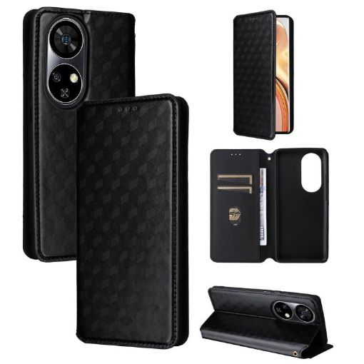 Ulefone Note 17 Pro Cubic Grid Flip Leather Case (Black) - 1