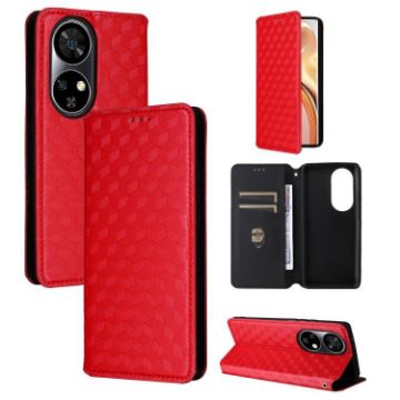 Ulefone Note 17 Pro Red Flip Leather Case with Cubic Grid Texture - 1