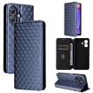 Ulefone Note 21 Blue Cubic Grid Texture Flip Leather Case - 1