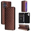 Ulefone Note 21 Brown Cubic Grid Flip Leather Phone Case - 1