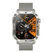 AK80 Smart Watch, BT Call, Health Monitoring Fitness Tracker Silver Mesh - 3