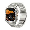 AK80 BT Call Smart Watch, Health Monitor & Fitness Tracker (Silver Steel) - 1