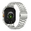 AK80 BT Call Smart Watch, Health Monitor & Fitness Tracker (Silver Steel) - 4