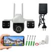 QX155 6MP Triple Camera with WiFi & Humanoid Detection (US Plug) - 2