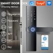 Z17 Tuya Smart WiFi Fingerprint Password Door Lock, 17cm (Black) - 2