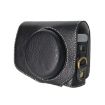 Canon G7 X Mark III/G7X3 Leather Camera Case with Strap (Black) - 2