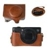 Canon PowerShot SX740 HS Leather Camera Case Bag with Strap, Coffee - 2