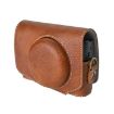 Canon PowerShot SX740 HS Leather Camera Case Bag with Strap, Coffee - 3
