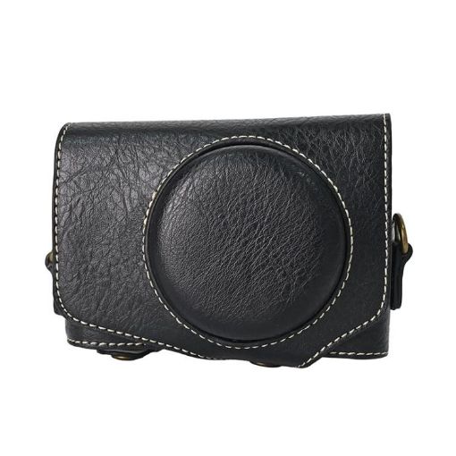 Canon PowerShot SX740 HS Retro Leather Camera Case Bag with Strap - 1
