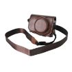 Canon G7 X Mark III Retro Leather Camera Case Bag with Strap (Coffee) - 1