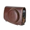 Canon G7 X Mark III Retro Leather Camera Case Bag with Strap (Coffee) - 2