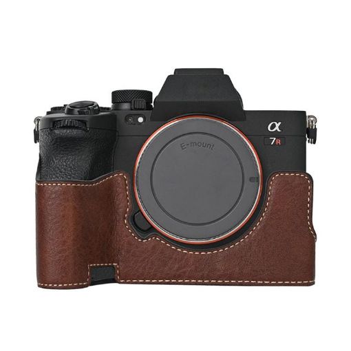Sony ILCE7RM5/A7R5 Litchi Texture PU Leather Camera Case (Coffee) - 1