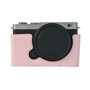 Panasonic LUMIX S9 Pink Litchi Texture PU Leather Camera Case - 1