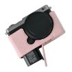 Panasonic LUMIX S9 Pink Litchi Texture PU Leather Camera Case - 2