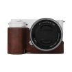 Sony ZV-E10 Litchi Texture PU Leather Camera Half Case (Coffee) - 1