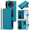 TCL 605/60 SE Zipper Leather Case, 9 Card Slots, Magnetic Closure - 1