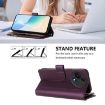 TCL 605/60 SE Purple Leather Case with Zipper & 9 Card Slots - 4